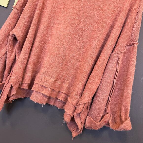 KyeMi Boutique Rust Peach Oversized Bell Sleeve Sweater Large - Picture 2 of 5